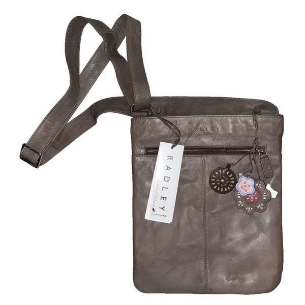 Radley London Pockets Medium Leather Crossbody Bag Cross-Stitch Floral Vtg NWT