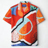 Awake NY x Sam Friedman Silk Shirt Orange Abstract Print Sz L NWOT RARE