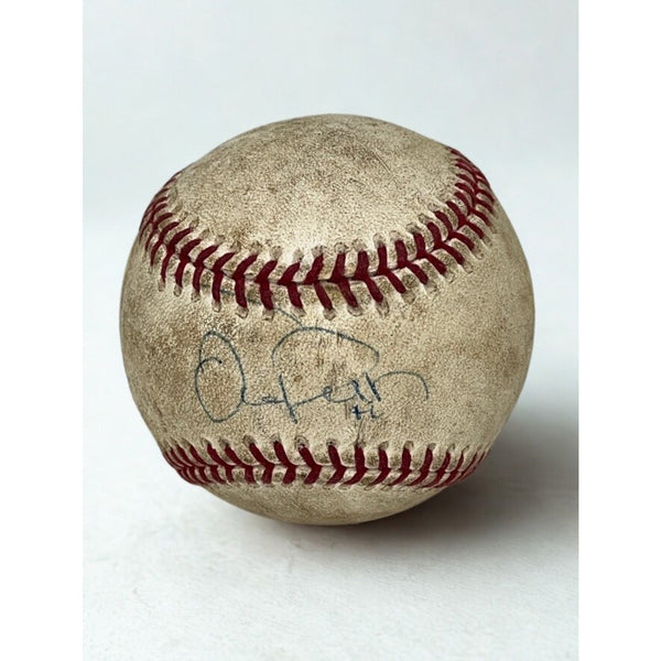 Oliver Perez Signed Game Used Baseball Rawlings MLB Mets Pirates Padres