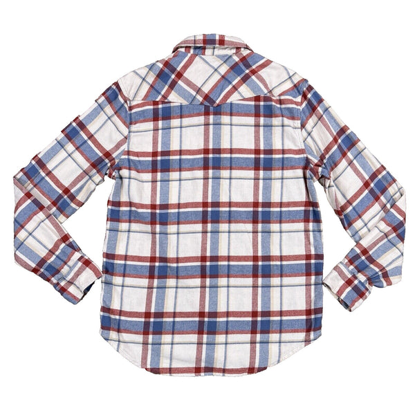 Lucky Brand Men's Long Sleeve Western Pearl Snap Plaid Shirt Sz. L Western EUC