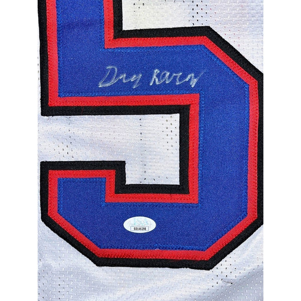 Gregory Rousseau Signed Buffalo Bills White Jersey Auto JSA COA XL Custom