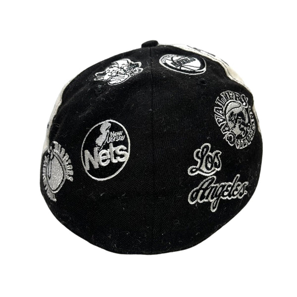 Hardwood Classics NBA Retro Logos New Era 59fifty All Over Fitted Cap Hat 7 3/4