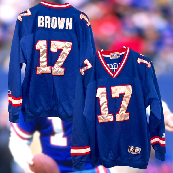 New York Giants Dave Brown L/S Sweater Jersey Starter Mens Size L 48 Vintage