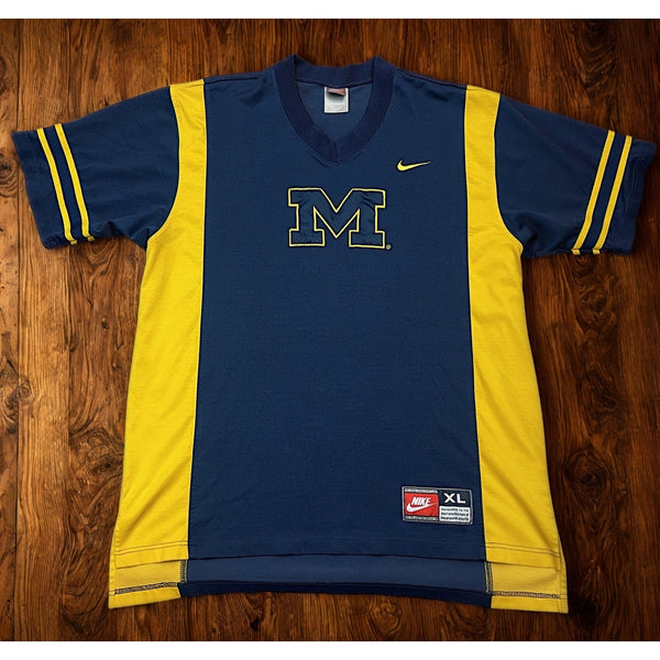 Michigan Wolverines Nike Basketball Shooting Shirt XL 90s Vintage NCAA EUC