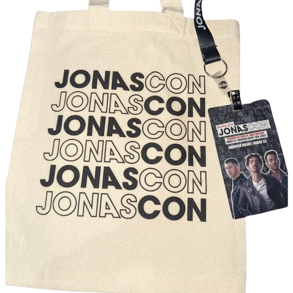 Jonas Brothers “Jonas Con” 3/23/25 NJ Limited Edition Tote Bag & Lanyard