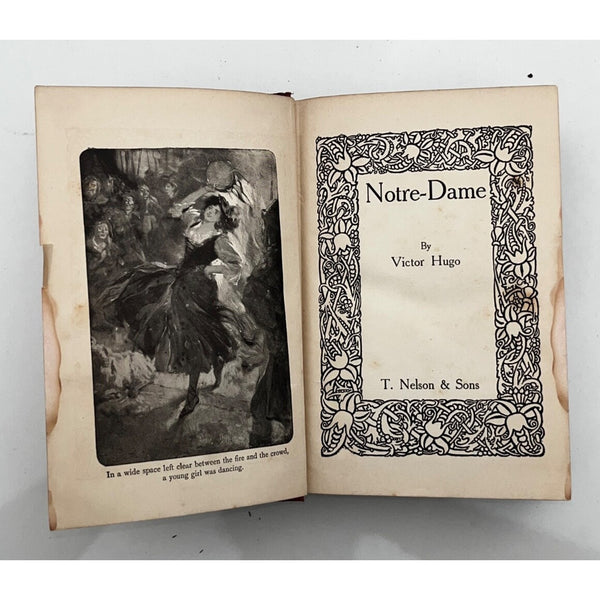 Hunchback of Notre-Dame by Victor Hugo, T. Nelson & Sons Publisher HB Antique
