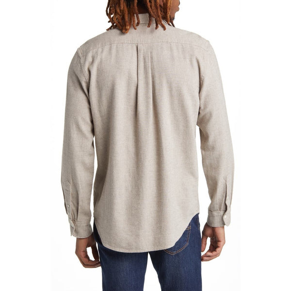 Buck Mason Pacific Twill One Pocket Button Up Shirt Mens Medium Brown