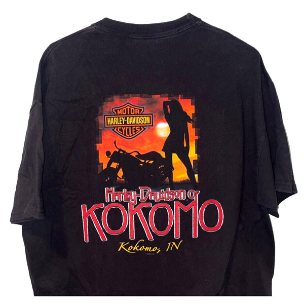 Harley Davidson Follow No One Kokomo, Indiana Sexy XL Rare Hanes Beefy-T Biker T