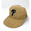 Philadelphia Phillies New Era 59FIFTY Khaki Suede Monogram Fitted Hat 7 1/8