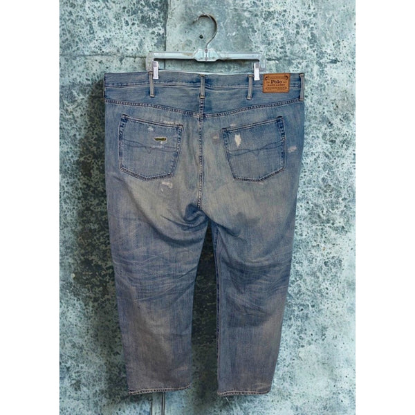 Polo Ralph Lauren Hampton Relaxed Straight Distressed Camo Jeans 44B x 30 NWT