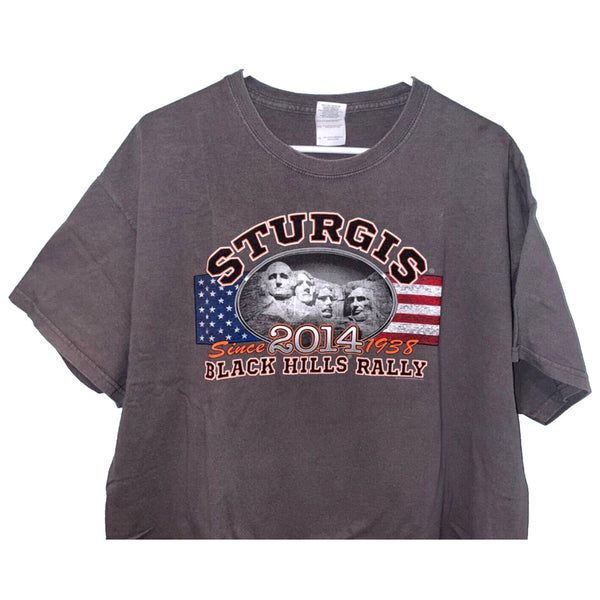 Sturgis 2014 Black Hills Motorcycle Rally Size XL T-shirt Mount Rushmore USA