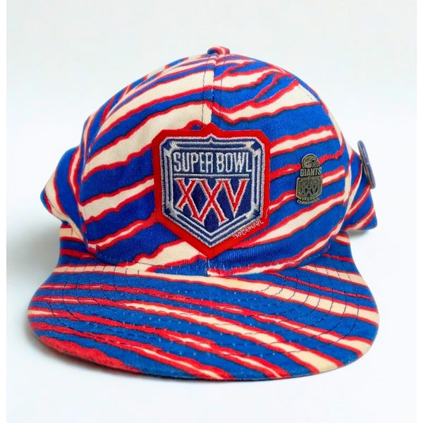NFL Super Bowl XXV Zubaz Buffalo Bills vs New York Giants Snapback Hat USA VNTG