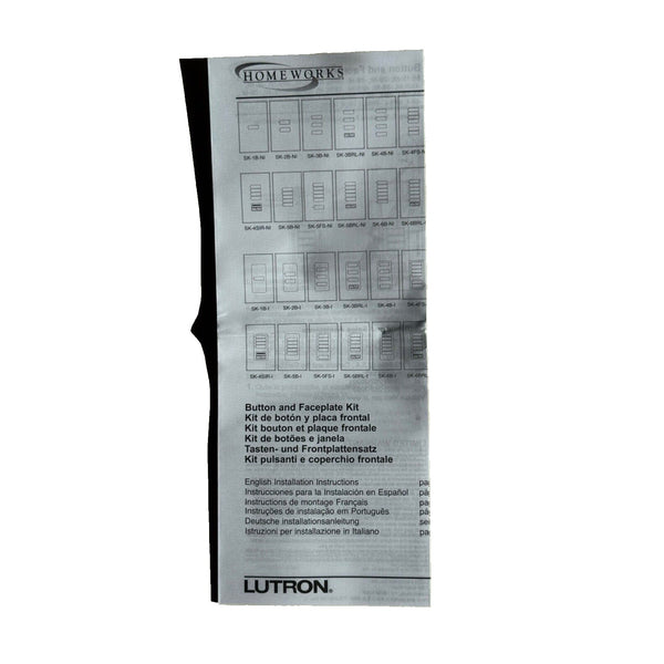 Lutron Homeworks SK-5FS-I-BE-E Faceplate Button Kit New In Box