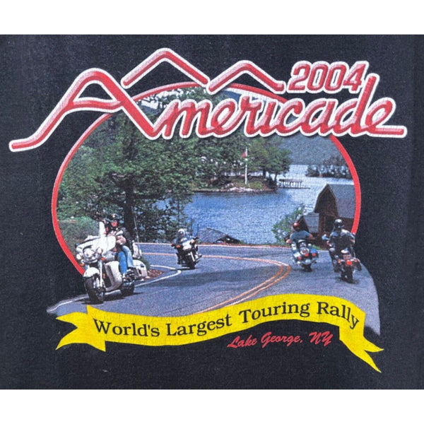 Americade Motorcycle Rally Lake George New York ’04 Biker XL No Tag 22x29