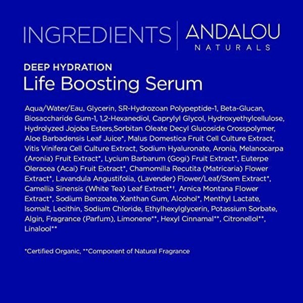 Andalou Naturals Collagen Hyaluronic Acid Face Serum Deep Hydration 1oz
