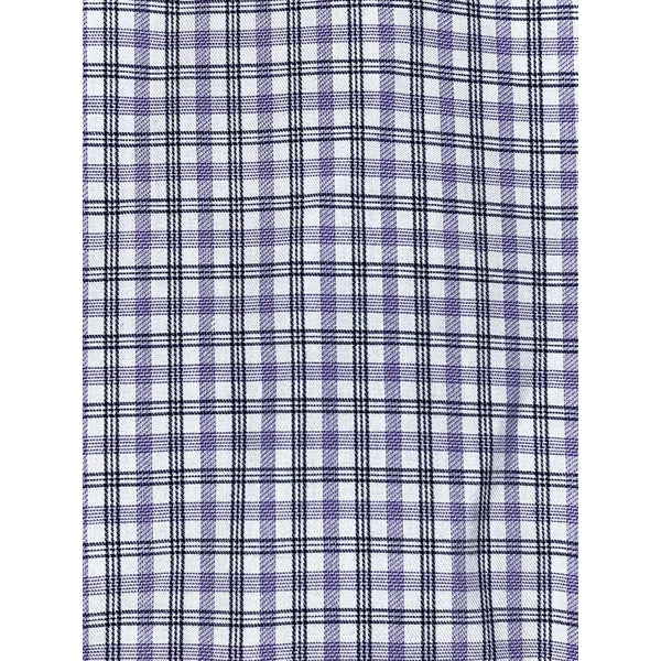 ETON Slim Fit Dress Shirt 16 41 L Purple Check Spread Collar Cotton Luxury