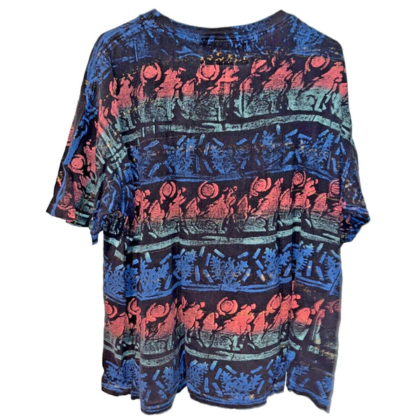 Vintage Apparel Limited Art Wear Painted Aztec Wolf AOP Single Stitch T-Shirt