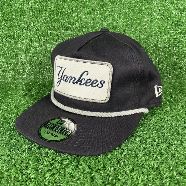 New York Yankees New Era The Golfer Rope Hitch Snapback Hat Navy MLB Patch Cap