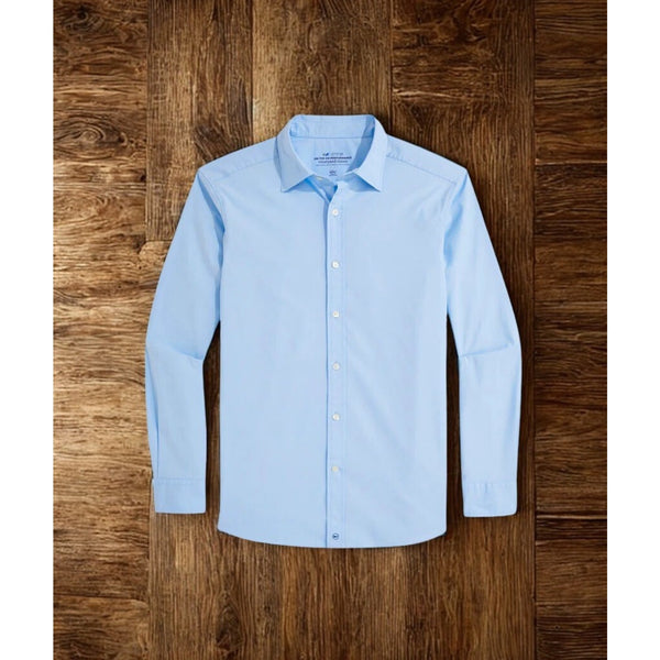 Vineyard Vines Breakwater Performance Cotton Shirt Mens Small Ocean Blue NWT