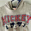 Disney Mickey Mouse Light Gray Sleeveless Hoodie L Made in USA 90s