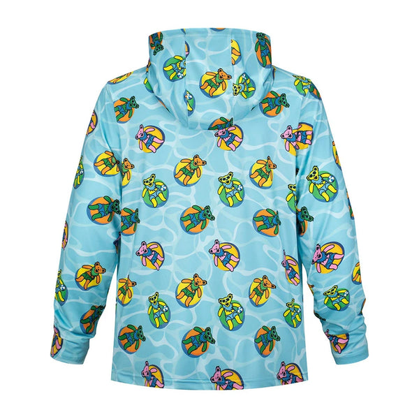 Grateful Dead x Section 119 Floating Bears UPF 50 Hoodie Blue 3XL NWOT