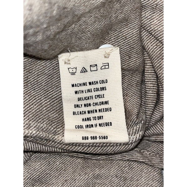 Buck Mason Pacific Twill One Pocket Button Up Shirt Mens Medium Brown