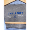 Twillory Shirt Mens 17-34/35 Blue Check Tailored Fit Dress Performance EUC