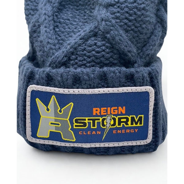 Reign Storm New Era Beanie Pom Hat Women Cable Knit Monster Energy NWOT