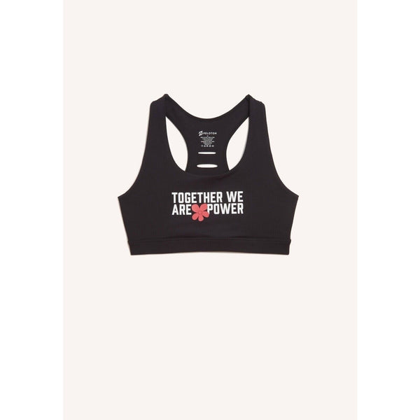 PELOTON Together We Are Power Womens Black Advance Sophia Sports Bra S $56 NWT