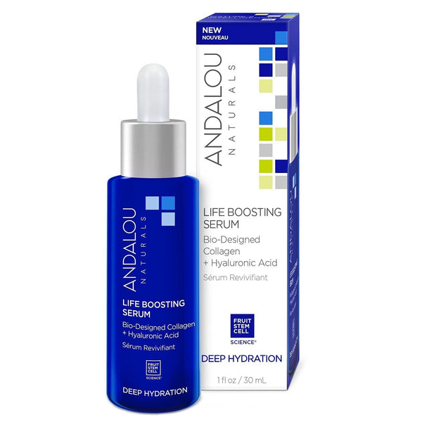 Andalou Naturals Collagen Hyaluronic Acid Face Serum Deep Hydration 1oz