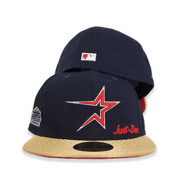 Houston Astros Astrodome Just Don New Era 59FIFTY Fitted Hat 7 1/8 Navy Rare