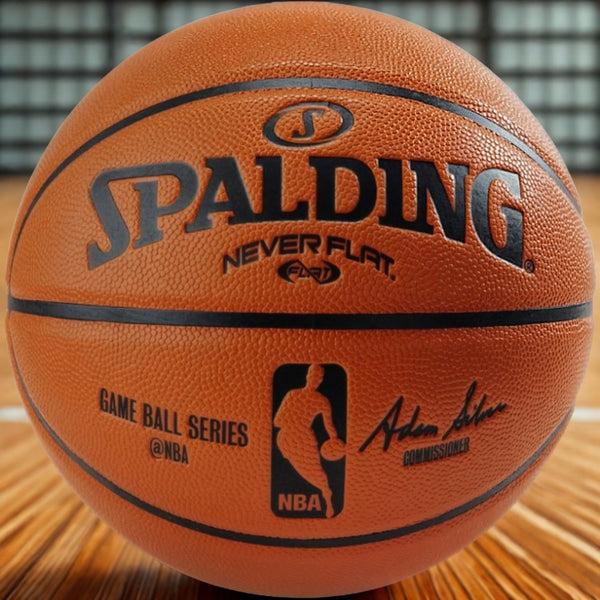 Spalding NBA NeverFlat Basketball Size 6 28.5 Composite Game Ball NWOT Rare
