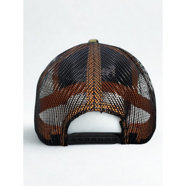 FedEx Ground Camo Trucker Hat Snapback Orange Black Mesh Delivery Driver Cap