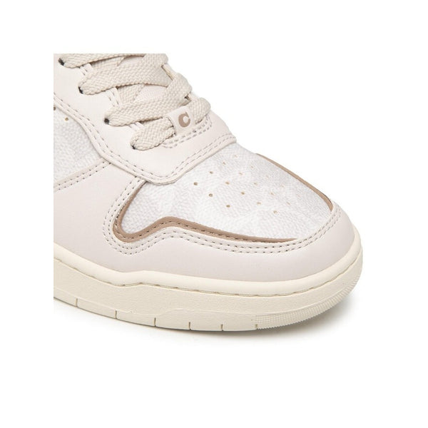 Coach Hi Top Sneakers CD304 Chalk Coated Canvas Women’s Sz 10B NIB MSRP $229