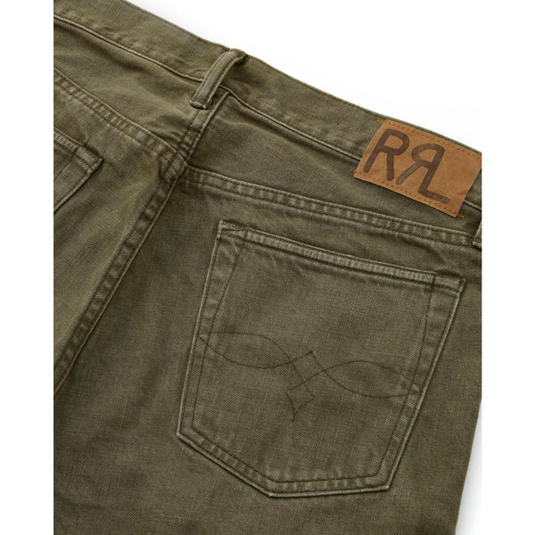 RRL Ralph Lauren Slim Fit Selvedge Denim Jeans Green 36x32 NWT RARE