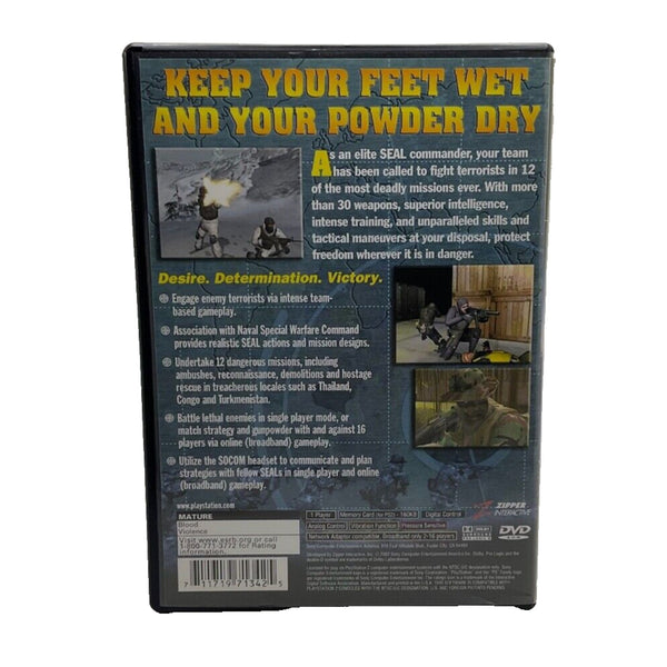 SOCOM: U.S. Navy SEALS (Sony PlayStation 2, 2002) Tested With Manual