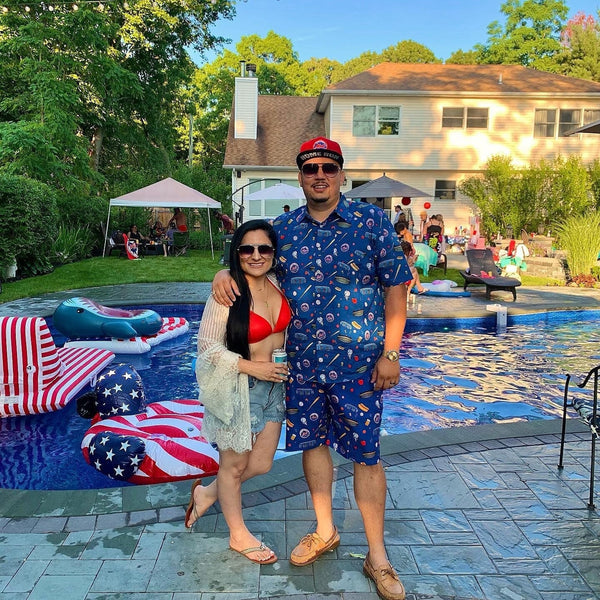 New York Mets The 7 Line T7L “Party Time” Button Up Shirt 2XL NWOT MLB Rare