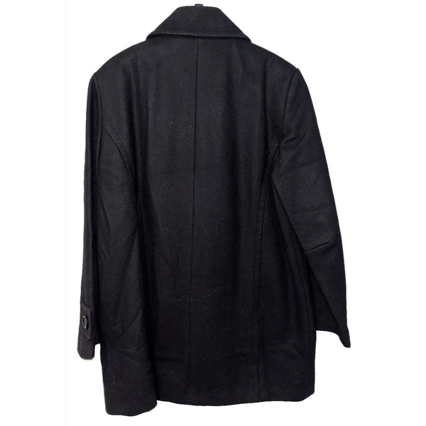 VTG Forecaster Of Boston Pea Coat Jacket Women 10 Black Wool Double Breasted USA