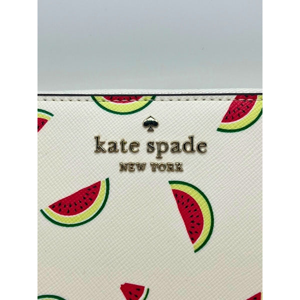 Kate Spade Staci Watermelon Party Continental Wallet Cream Multi KB551 Sz L NWOT