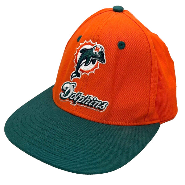 Miami Dolphins Hat Cap Reebok Snapback Green/Orange Embroidered Logo Vintage