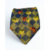 Ermenegildo Zegna 100% Silk Tie Floral Diamond Pattern Made in Italy