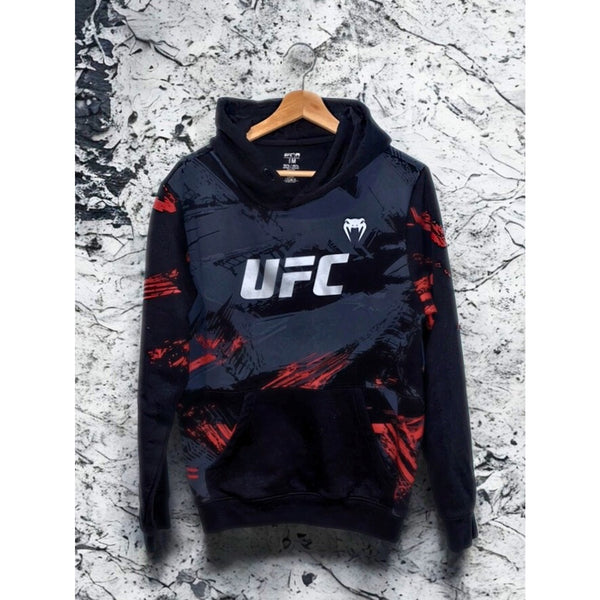 Venum UFC Authentic Fight Week 2.0 Hoodie Black Red Men’s M No Drawstring
