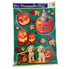Halloween Cats & Dogs Plastic Window Clings Vintage NOS