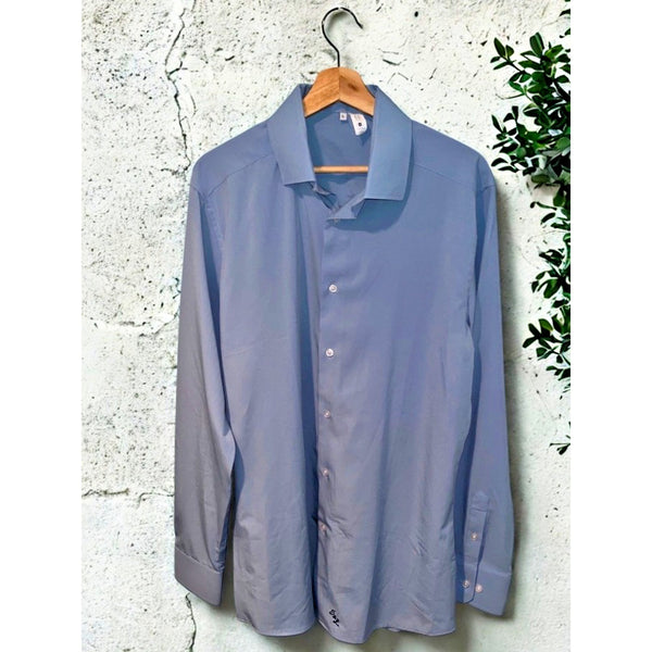 State & Liberty The Bellamy Blue Athletic Fit Dress Shirt Sz. Large NWOT Stretch