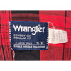 Wrangler Cowboy Cut Regular Fit X-Long Tail Shirt Rodeo 16-33 Buffalo Plaid VTG