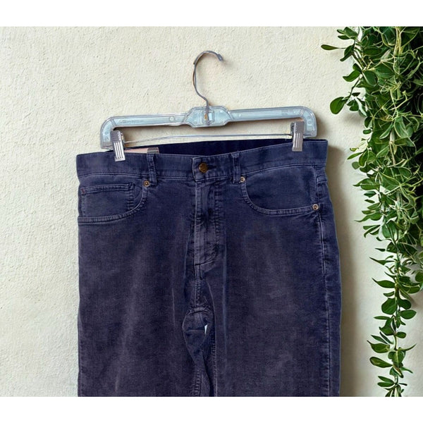 Marine Layer Terry Cord 5 Pocket Pant Slim Straight 30x32 Washed Black (Flaw)