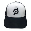Peloton Adjustable Workout Logo Unisex Adult White Black Mesh Snapback Hat Cap