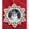 LENOX "WINTER GATHERING" Snowman with Birds Pierced Ornament INTER ART