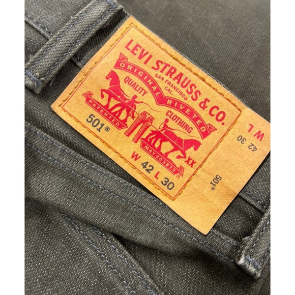 Levi’s 501 Jeans 42x30 Men White Oak Cone Denim Selvedge Olive Green Rare