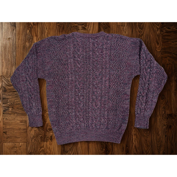 Eddie Bauer Cable Knit Sweater Men’s L Cotton Irish Fisherman Vintage